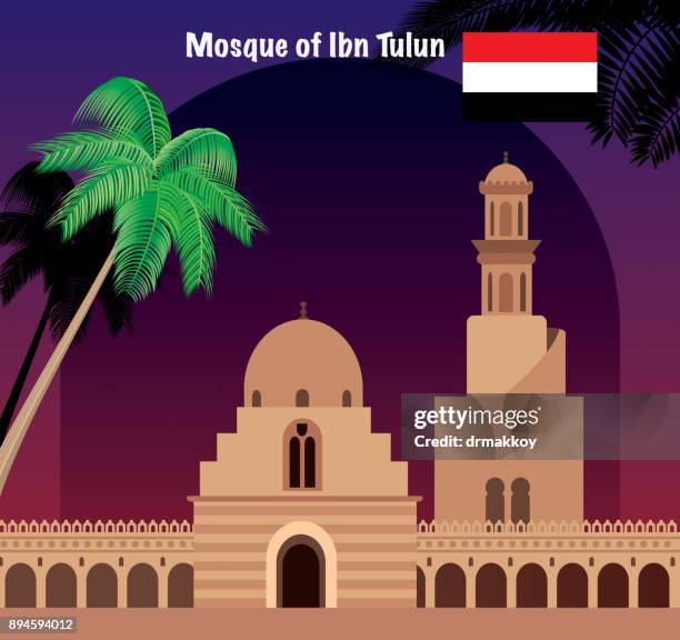 ilustrações, clipart, desenhos animados e ícones de mesquita de ibn tulun - cairo