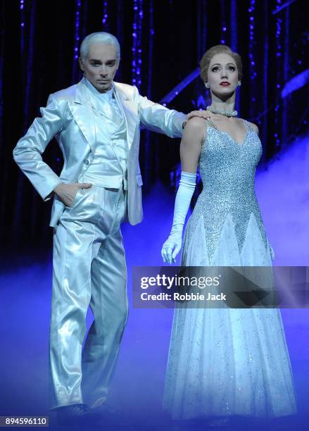 Ashley Shaw as Cinderella and Liam Mower as The Angel in Matthew Bourne's Cinderella at Sadler's Wells Theatre on December 15, 2017 in London,...