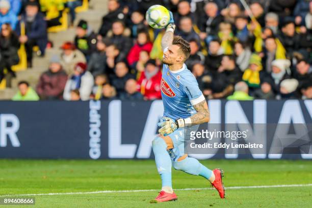 Alexandre Letellier of Angers during the Ligue 1 match between Nantes and Angers SCO at Stade de la Beaujoire on December 17, 2017 in Nantes, .