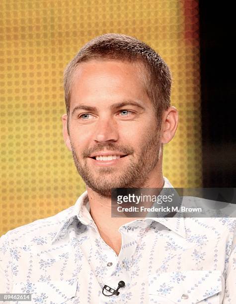 Actor Paul Walker of the National Geographic Channel's the television show "Expedition Week" speaks during the Cable portion of the 2009 Summer...
