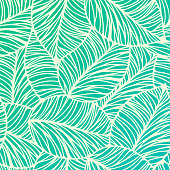 Seamless Tropical Leaf Background