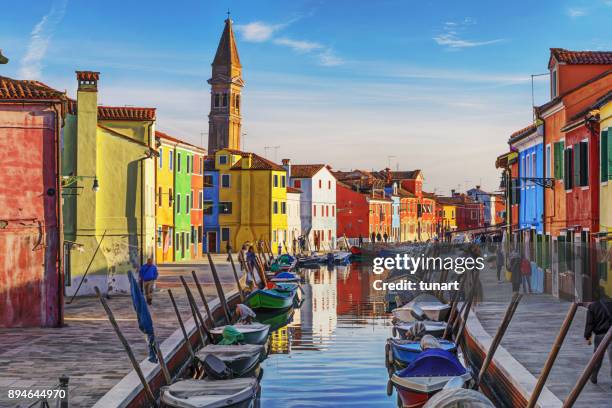 burano, venice, italy - venice canal stock pictures, royalty-free photos & images