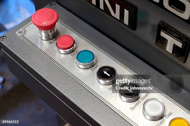 control panel... - start or stop button stock pictures, royalty-free photos & images