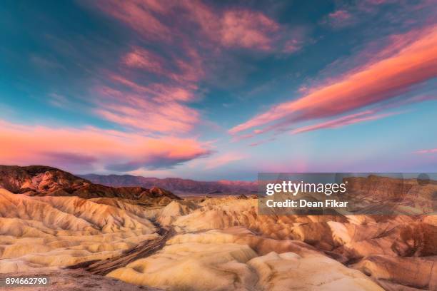 sunrise at zabriskie point - california desert stock pictures, royalty-free photos & images