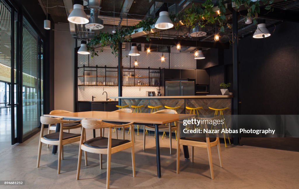 Modern Office Kitchen Interior.