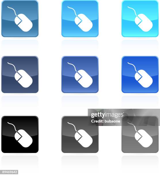 computer mouse royalty free vector icon set - computer power cord stock illustrations