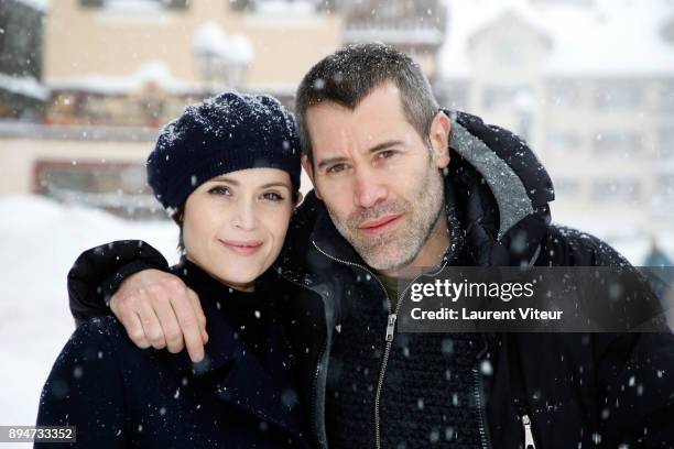 Actress Gemma Aterton and Actor and Director Jalil Lespert attend 9th Les Arcs European Film Festival on December 18, 2017 in Les Arcs, France.