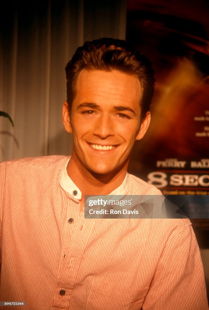 Luke Perry Reebok American actor Luke Perry poses for a portrait during an interview ...