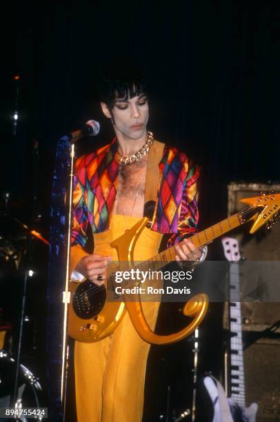 American singer-songwriter Prince performs at Stars and Bars circa May, 1994 in Monte Carlo, Monaco.