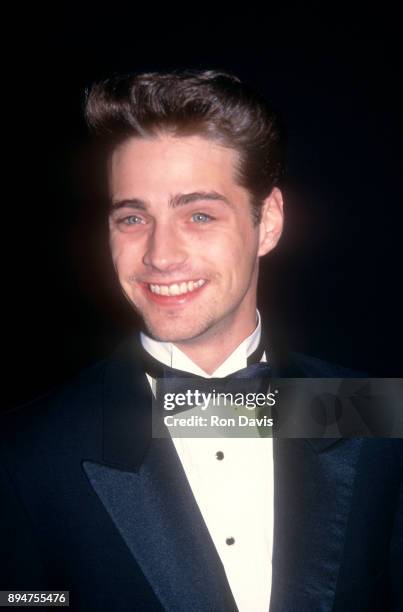 Beverly Hills 90210 star Jason Priestley poses for a portrait before the 1992 People's Choice Awards on March 17, 1992 at Universal Studios in...