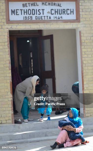 Victims of the bombing in Quetta at Bethel Memorial Methodist Church. There were 8 people were killed and more than 50 people were wounded in Quetta,...