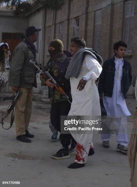 Victims of the bombing in Quetta at Bethel Memorial Methodist Church. There were 8 people were killed and more than 50 people were wounded in Quetta,...