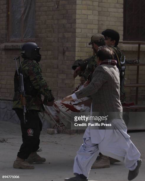 Victims of the bombing in Quetta at Bethel Memorial Methodist Church. There were 8 people were killed and more than 50 people were wounded in Quetta,...