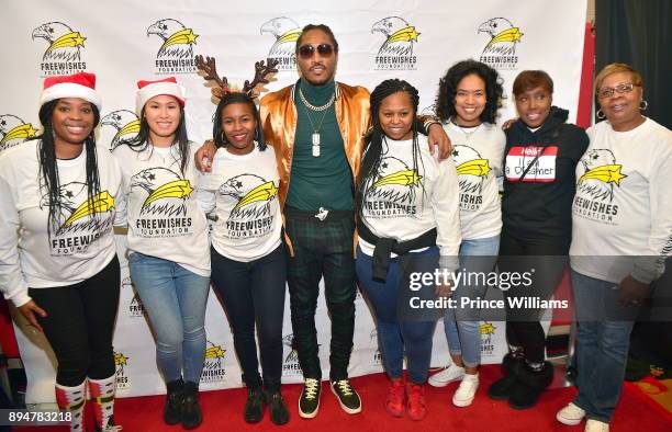 Rapper Future attends the 5th annual FreeWishes Foundation Winter Wishland at Bessie Branham Park on December 17, 2017 in Atlanta, Georgia.