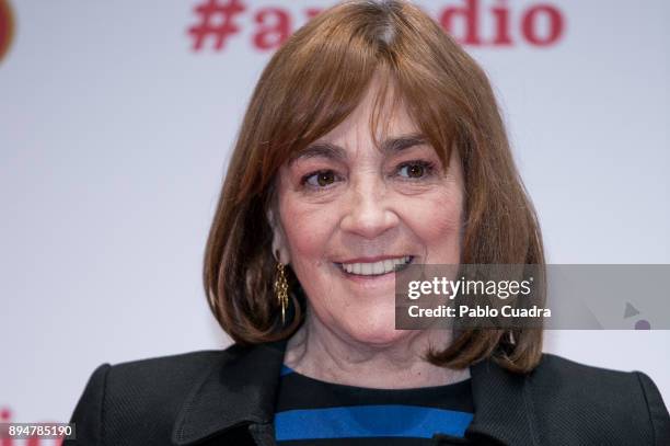 Spanish actress Carmen Maura presents the 'Campofrio' Christmas spot at 'La casa Encendida' on December 18, 2017 in Madrid, Spain.