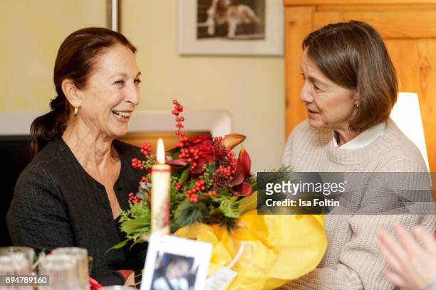 German actress Daniela Ziegler and Vita founder Tatjana Kreidler during the Vita Christmas Party on December 17, 2017 in UNSPECIFIED, Germany.
