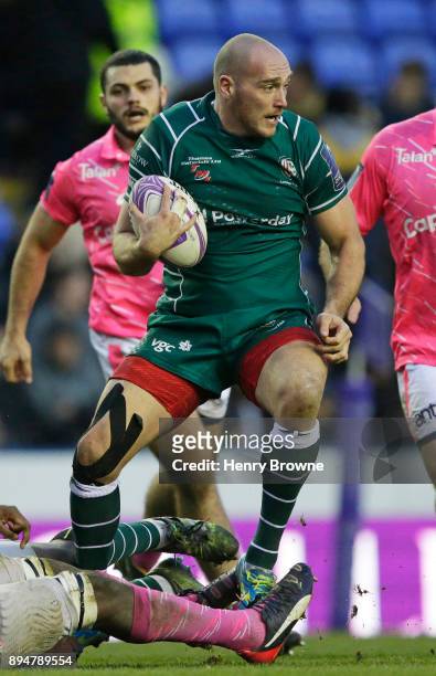 Lasha Lomidze of London Irish during the European Rugby Challenge Cup match between London Irish and Stade Francais on December 16, 2017 in Reading,...