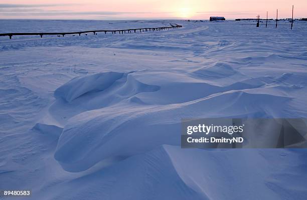 attractive snowdrift. - arctic oil stock pictures, royalty-free photos & images