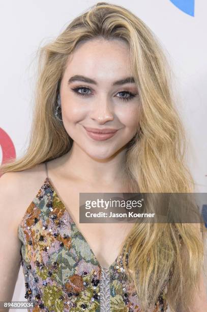 Sabrina Carpenter arrives at the IHeartRadio Jingle Ball 2017 at BB&T Center on December 17, 2017 in Sunrise, Florida.