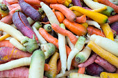 fresh at market colorful carrots