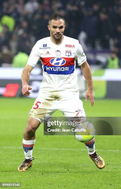 Jeremy Morel of Lyon during the French Ligue 1 match between Olympique Lyonnais and Olympique de Marseille at Groupama Stadium on December 17, 2017...