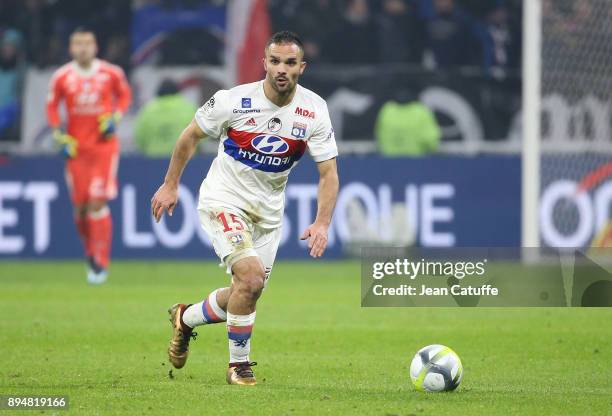 Jeremy Morel of Lyon during the French Ligue 1 match between Olympique Lyonnais and Olympique de Marseille at Groupama Stadium on December 17, 2017...