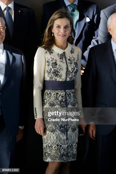 Queen Letizia of Spain attends Accion Magistral 2017 awards on December 18, 2017 in Madrid, Spain