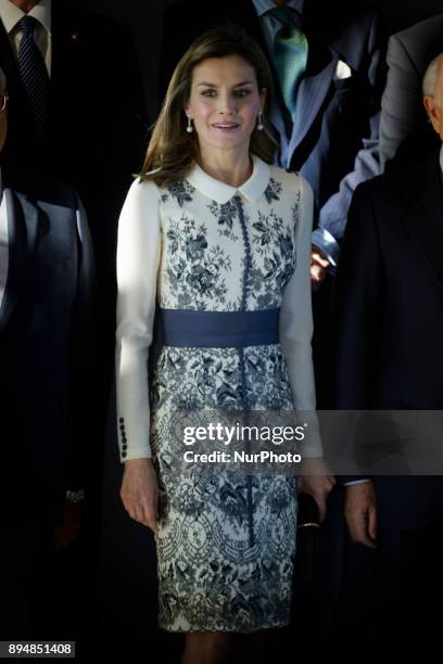 Queen Letizia of Spain attends Accion Magistral 2017 awards on December 18, 2017 in Madrid, Spain