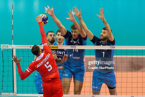 Osmany Juantorena , Alexander Butko , Maxim Mikhaylov , Alexander Gutsalyuk , Matthew Anderson , during FIVB Volleyball Men's Club World...