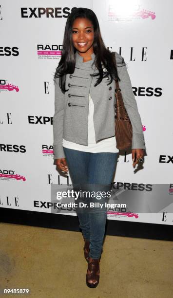 Actress Gabrielle Union attends the Express Celebrates TXT L8TER Denim Campaign Launch Party at Nobu on July 29, 2009 in Los Angeles, California.