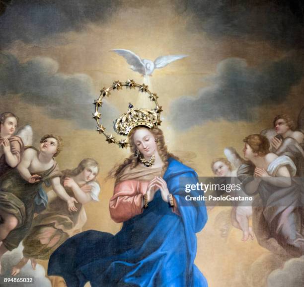 assumption of the immaculate conception - virgin mary stock pictures, royalty-free photos & images