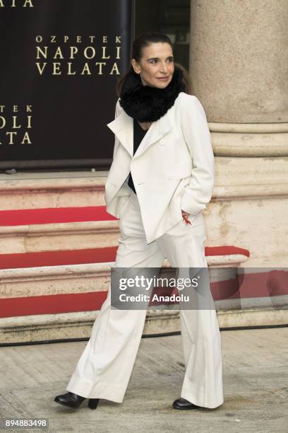 Actress Lina Sastri attends the photocall of the movie 'Napoli Velata' at Palazzo Massimo alle Terme in Rome, Italy on December 18, 2017.