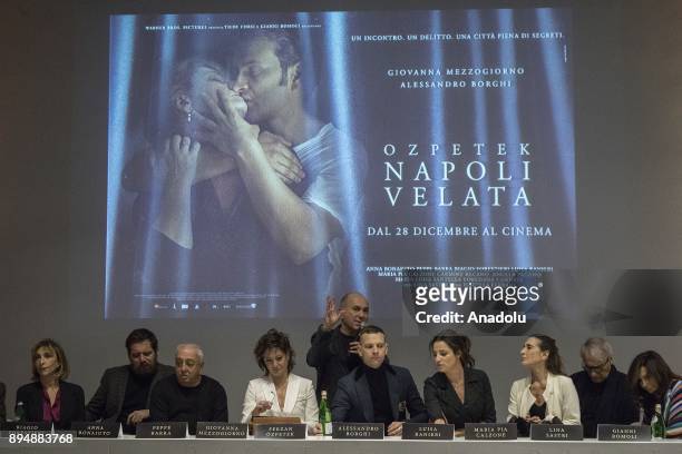 Director Ferzan Ozpetek speaks during press conference of the movie 'Napoli Velata' at Palazzo Massimo alle Terme in Rome, Italy on December 18,...