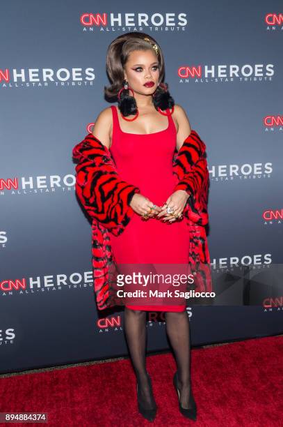 Singer Andra Day attends the 11th Annual CNN Heroes: An All-Star Tribute at American Museum of Natural History on December 17, 2017 in New York City.