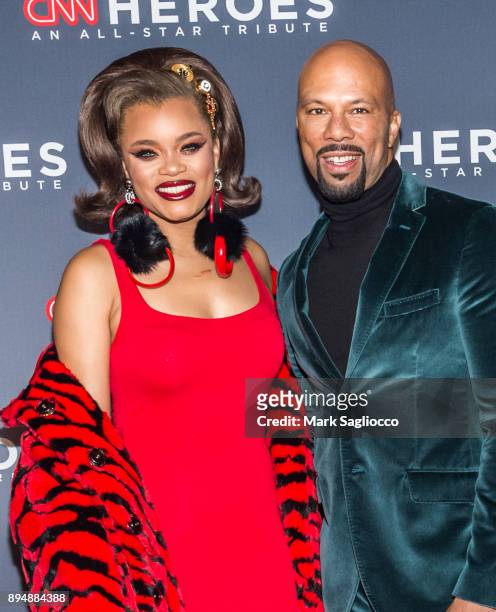 Singer Andra Day and Common attend the 11th Annual CNN Heroes: An All-Star Tribute at American Museum of Natural History on December 17, 2017 in New...