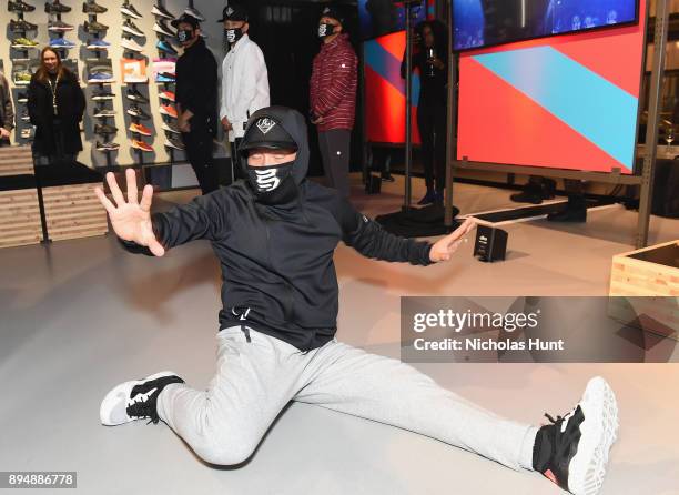 Kinjaz perform at the Opening Cocktail Event for ASICS Flagship Store on December 13, 2017 in New York City.