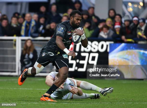 Alivereti Raka of Clermont during the European Rugby Champions Cup match between ASM Clermont Auvergne and Saracens at Stade Marcel Michelin on...