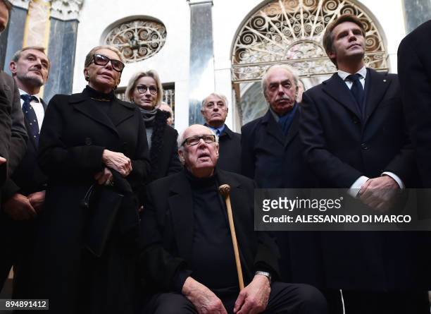 Vittorio Emanuele of Savoy , his son Emanuele Filiberto of Savoy , and his wife Marina Doria take part in a private ceremony to pay tribute to Victor...