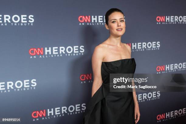 Actress Megan Boone attends the 11th Annual CNN Heroes: An All-Star Tribute at American Museum of Natural History on December 17, 2017 in New York...