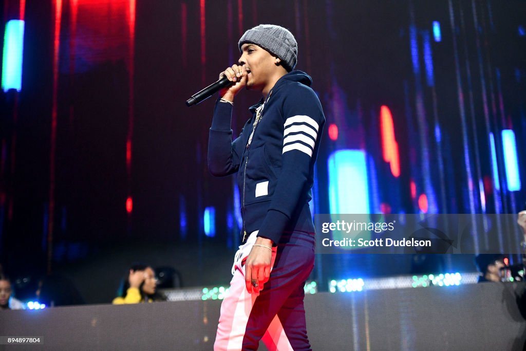 Loud Mtl Rapper Rapper G Herbo performs onstage during day two of the Rolling Loud ...