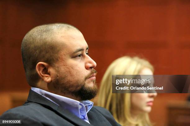 George Zimmerman waits to address the court before the sentencing of Matthew Apperson at the Seminole County Criminal Justice Center on Monday...