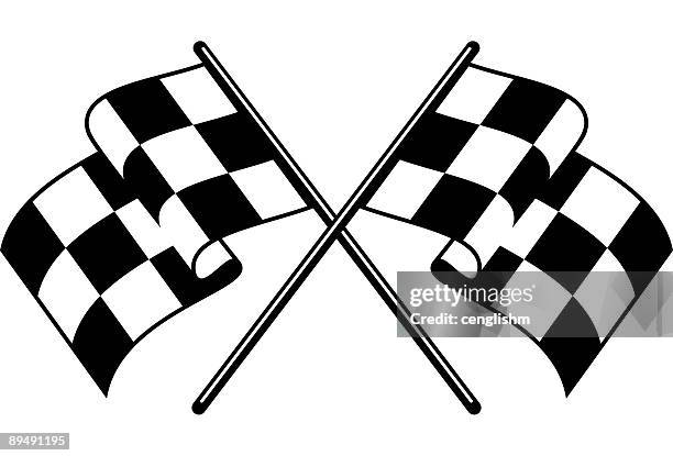 ilustrações, clipart, desenhos animados e ícones de bandeiras quadriculada - corrida de carro rally