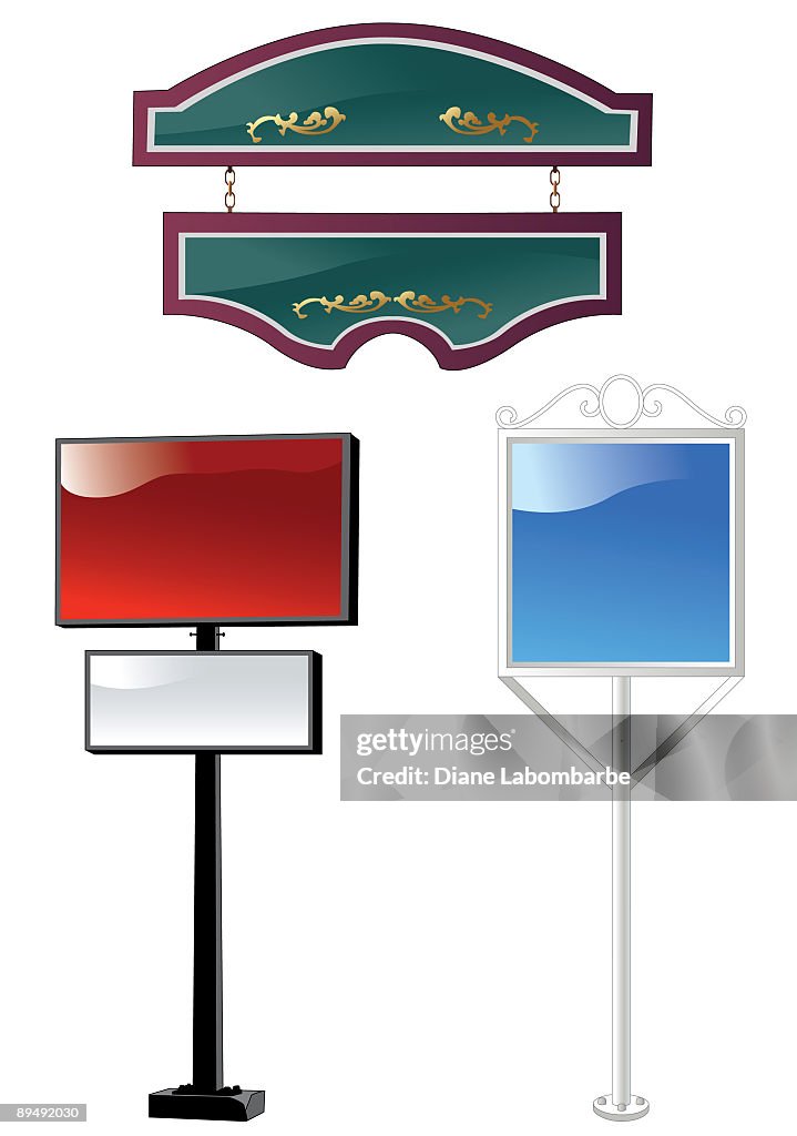 Three Signs High-Res Vector Graphic - Getty Images
