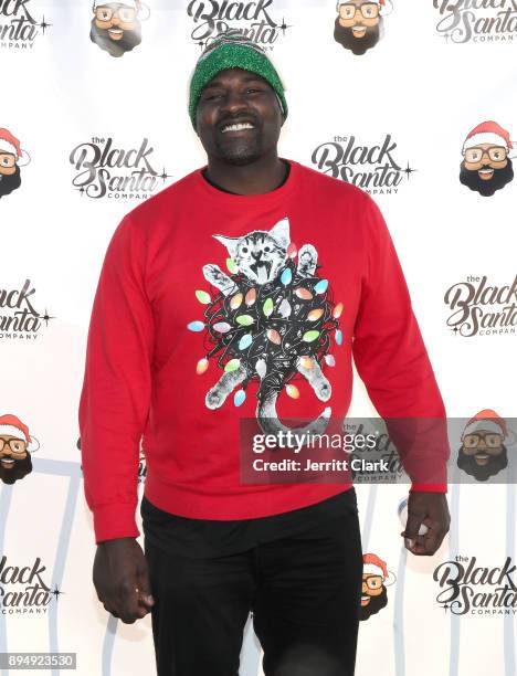 Marcellus Wiley hosts Mayor Brown's 5th Annual Compton Toy Giveaway at MLK Monument on December 17, 2017 in Compton, California.