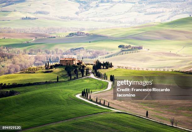 tuscany, springtime in the morning - chianti region stock pictures, royalty-free photos & images