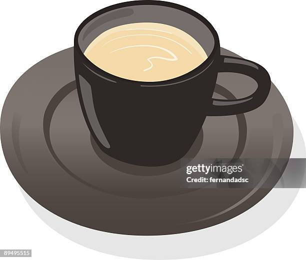 coffee time - black coffee white background stock illustrations