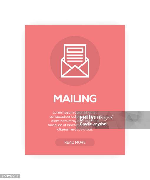 mailing concept - mailing envelope stock illustrations