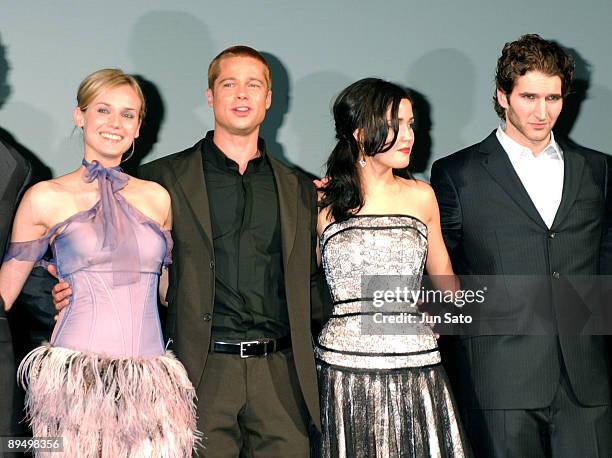 Diane Kruger, Brad Pitt, Rose Byrne and David Benioff