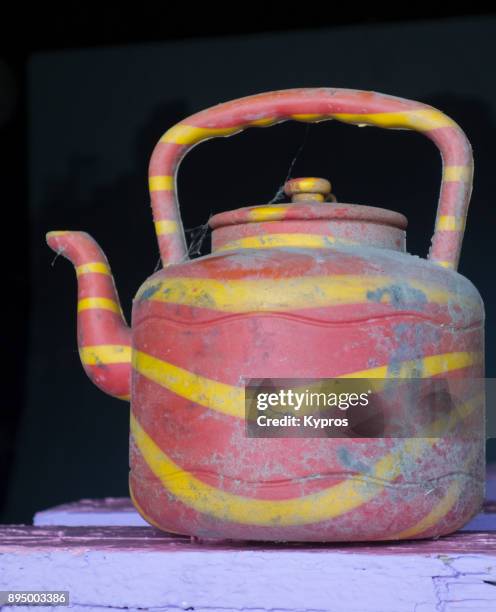 africa, mali, 2000: view of african plastic wash bottle shaped as kettle. - body odour stock pictures, royalty-free photos & images