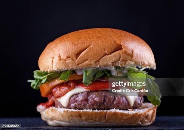 beef hamburger - brioche stock pictures, royalty-free photos & images